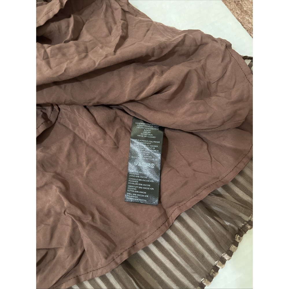 Anthropologie Maeve The Bettina Tiered Shirt Dress Mini Corduroy Edition Brown L - Picture 11 of 13